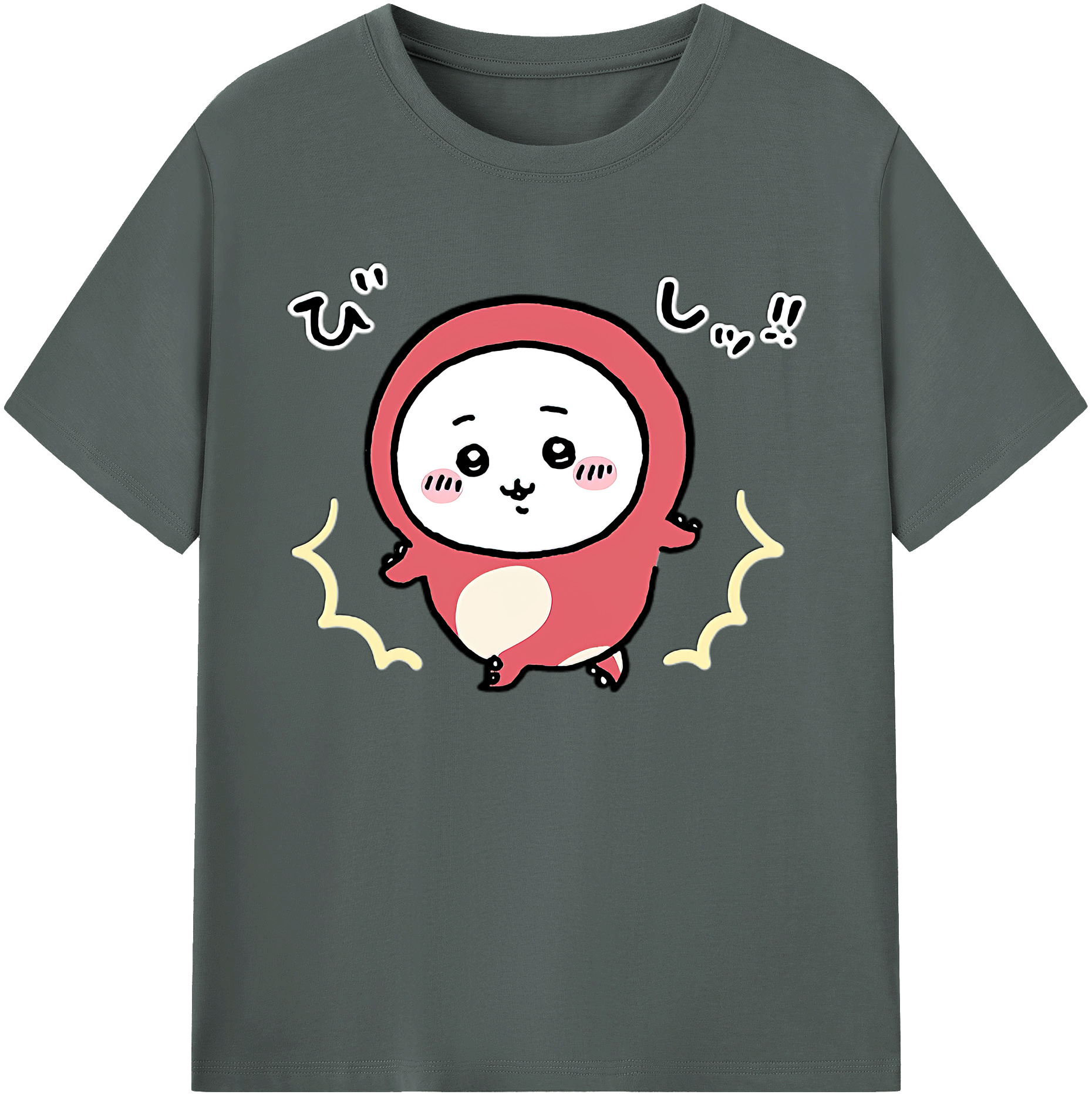 （画像用） ちいかわ ちいかわ Chii-kawa chiikawa 綿100％ メンズ半袖Tシャツ｜肌触りやわらか＆通気性